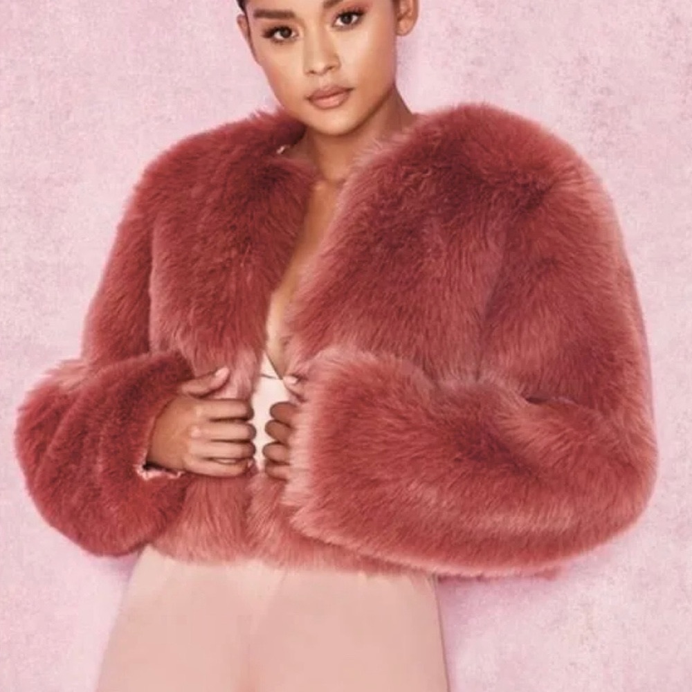 House of CB faux fur jacket.